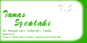 tamas szeplaki business card
